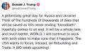 «Потенциально великий день для России и Украины»: Трамп отреагировал на предложение Путина о прямых переговорах с Киевом