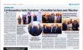 Статья о праздновании Дня России «Посол Ирада Зейналова: укрепление отношений с Маврикием» (L’Express, 14 июня 2025 г.)