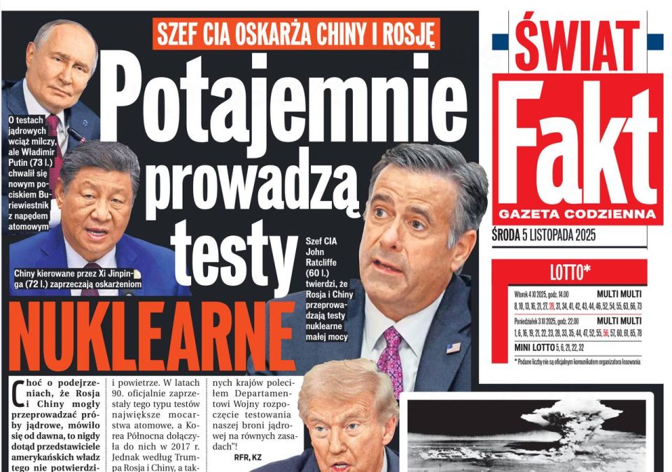 Владимир Корнилов: Охотнее всех байку о том, что Россия и Китай проводят «секретные ядерные испытания», подхватила польская пресса