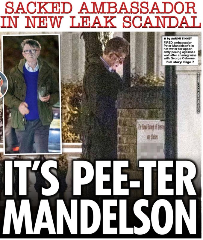 Владимир Корнилов: Их нравы. Одна из главных новостей британских СМИ сегодня: некогда всесильный лорд Питер Мендельсон, недавно уволенный с должности посла Британии в США в связи с обнародованием писем о его тесных связях с...