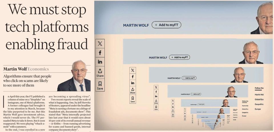 Владимир Корнилов: Оригинально Financial Times сегодня проиллюстрировала статью своего ведущего финансового аналитика Мартина Вульфа