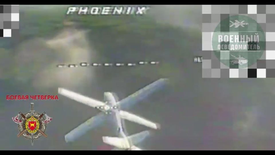 Работа дронов-перехватчиков операторов 4-й военной базы в районе города Орехов на Запорожском направлении Работа дронов-перехватчиков операторов 4-й военной базы в районе города Орехов на Запорожском направлении