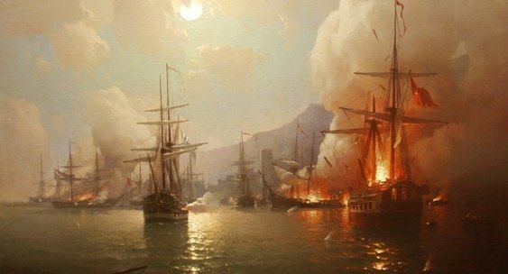 Годовщина Синопского боя.. 30 ноября 1853 года эскадра линейных кораблей Черноморского флота под командованием адмирала Павла Степановича Нахимова наголову разгромила турецкий флот в Синопской бухте. По сути это было... Годовщина Синопского боя.. 30 ноября 1853 года эскадра линейных кораблей Черноморского флота под командованием адмирала Павла Степановича Нахимова наголову разгромила турецкий флот в Синопской бухте. По сути это было...