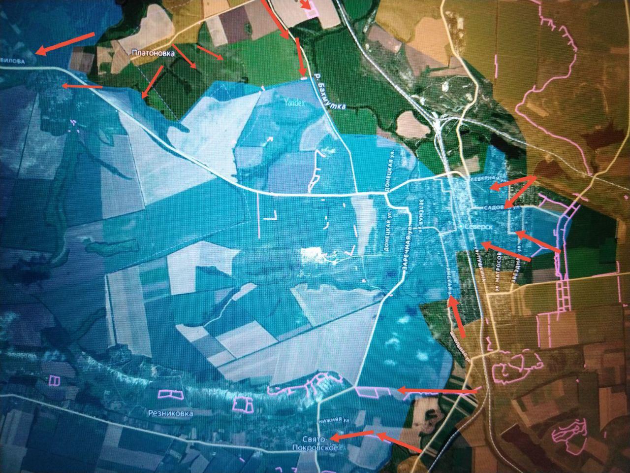 Юрий Котенок: Северское направление. Подразделения ГрВ "Юг" продолжают выбивать противника из Северска, беря под контроль до 100 зданий в день