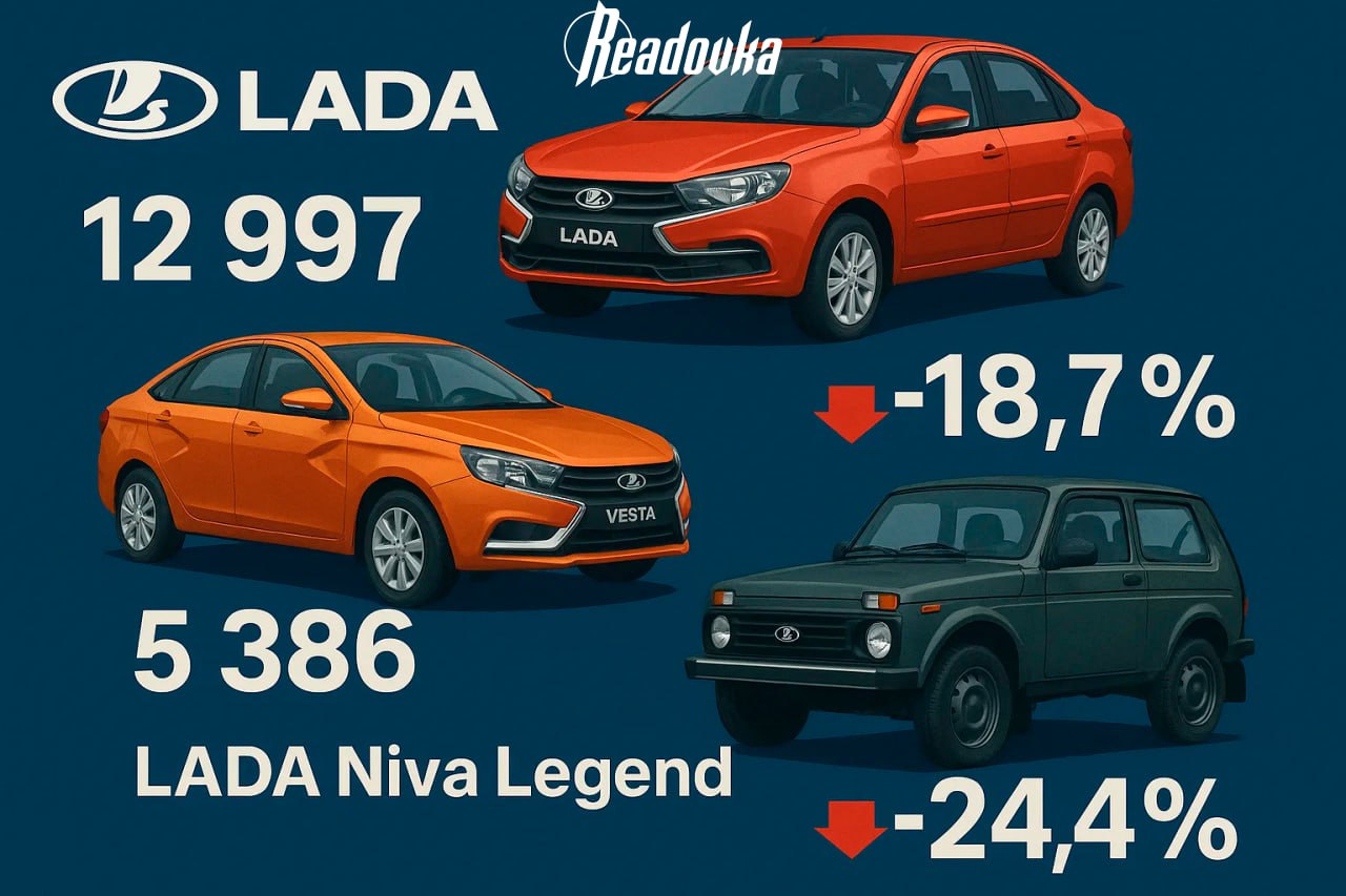 Продажи Lada за год упали на 27% — меньше всего стали покупать «Гранту» и «Весту»