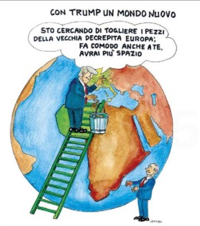 Владимир Корнилов: Итальянская Corriere Della Sera пытается понять, что за новый мир пытается создать Дональд Трамп: «Я пытаюсь прибрать эти осколки старой ветхой Европы; это будет полезно - вам будет больше места»