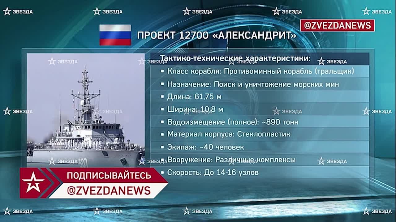Минный тральщик "Дмитрий Лысов" спущен на воду на Средне-Невском судостроительном заводе
