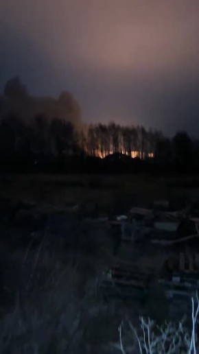 Сегодняшний ночной удар "Геранями" по складам МТО противника в Вышгороде Киевской области