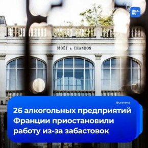 Забастовки во Франции парализовали производство 26 брендов алкоголя