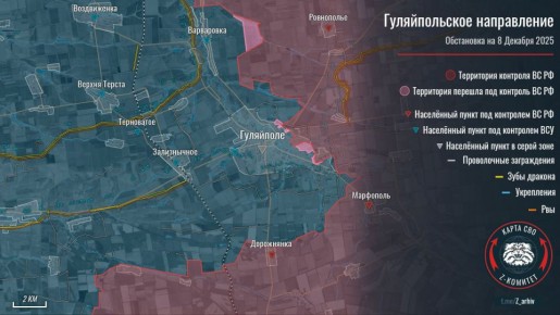 1. Продвижение ВС РФ на Гуляйпольском направлении