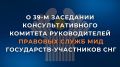 9 декабря в Душанбе под председательством Таджикистана состоялось 39-е заседание Консультативного комитета руководителей правовых служб министерств иностранных дел государств-участников Содружества Независимых Государств