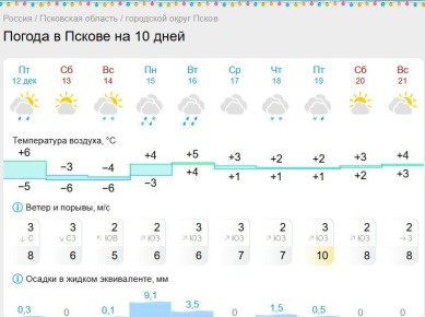 В Псковской области побит температурный рекорд