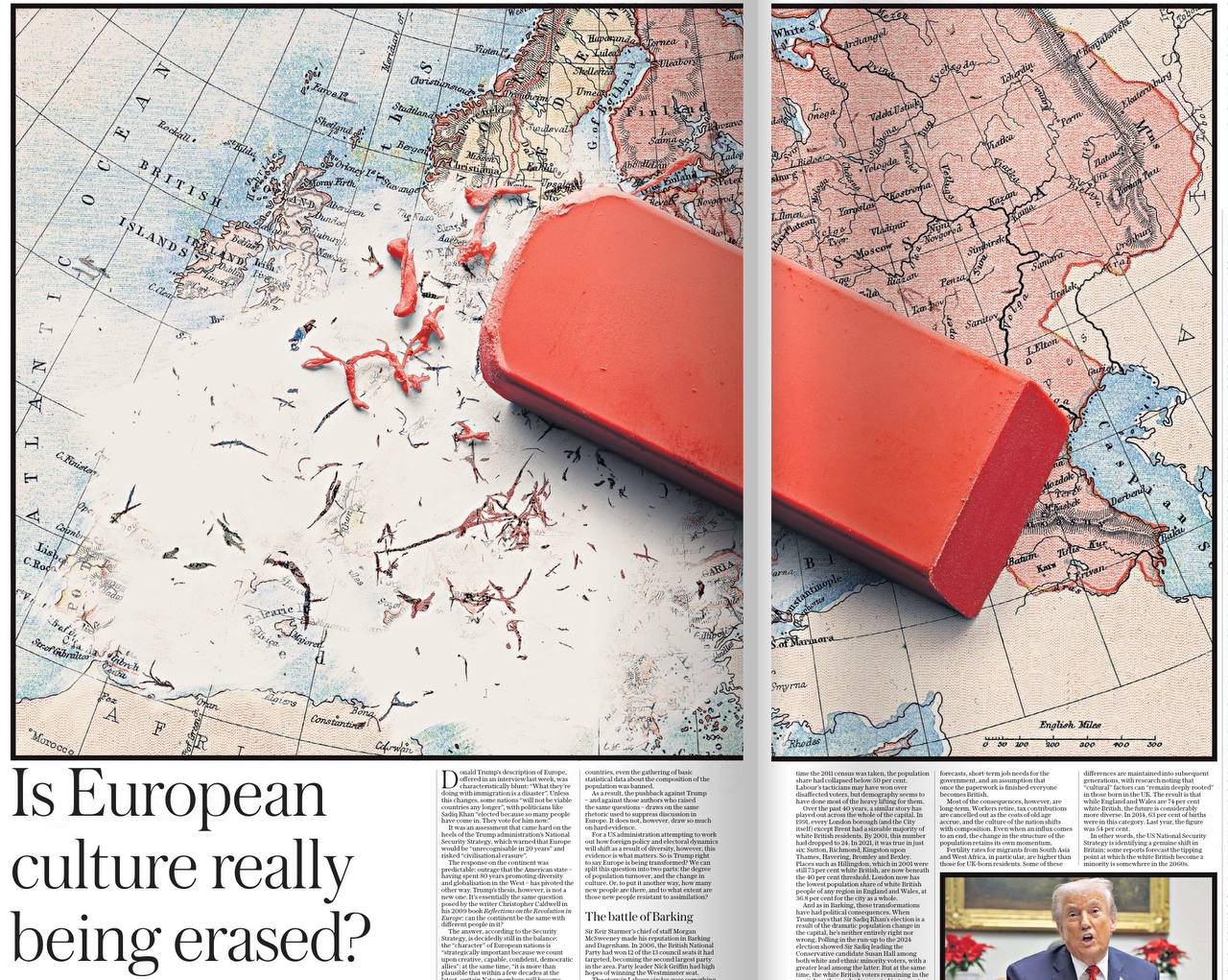 Владимир Корнилов: Газета The Daily Telegraph оспаривает вывод стратегов Трампа о том, что происходит стирание европейской культуры и идентичности