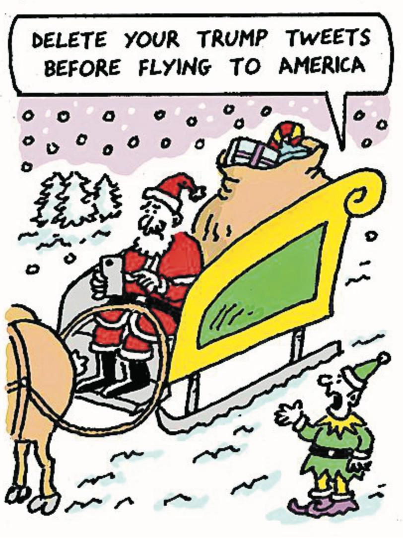 Владимир Корнилов: The Sunday Times сегодня дает советы Санта-Клаусу: «Удали все свои твиты о Трампе перед въездом в Америку»