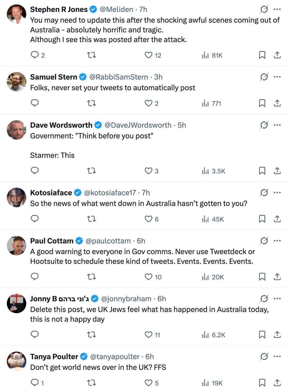 «Проверь новости»: британского премьера Стармера пристыдили за неуместное поздравление с Ханукой в соцсети Х на фоне теракта в Сиднее «Проверь новости»: британского премьера Стармера пристыдили за неуместное поздравление с Ханукой в соцсети Х на фоне теракта в Сиднее