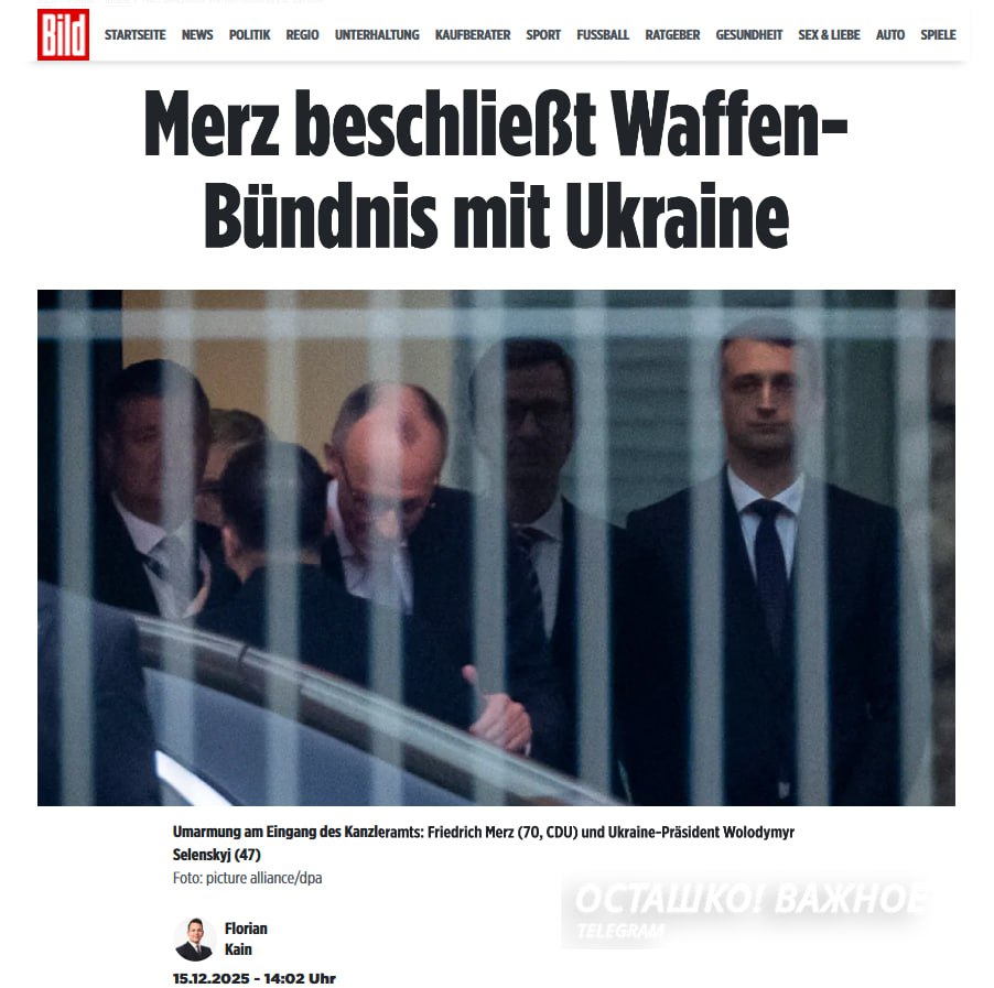 Мерц запускает германо-украинский оружейный альянс