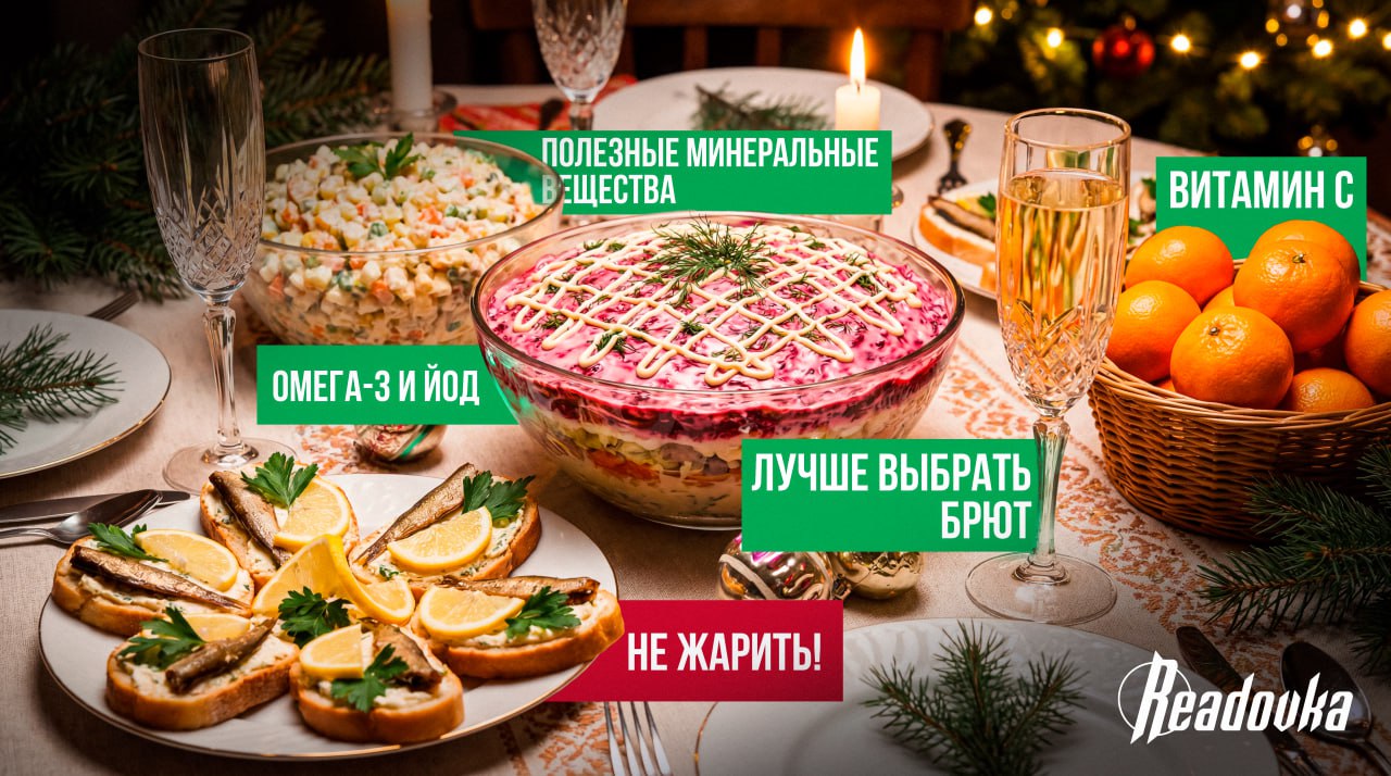 Новогодние блюда без вреда для здоровья — полезный праздничный стол
