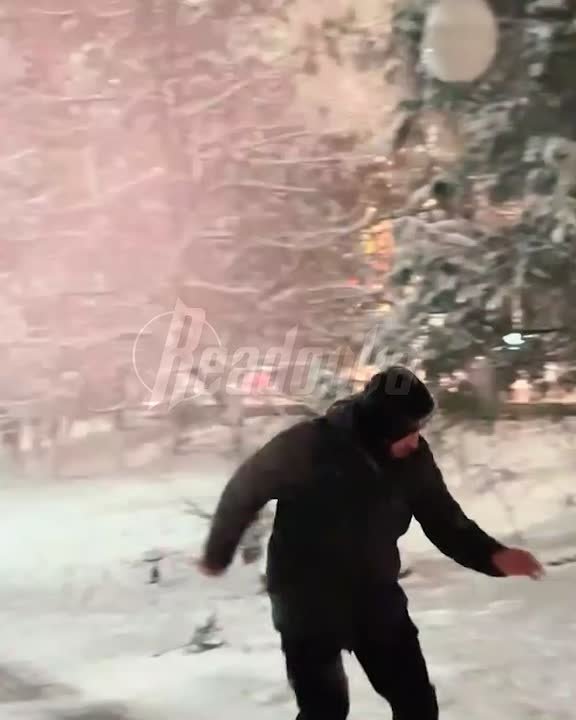 Взрослые за секунду до столкновения спасли малыша на горке, на которого летел мужчина