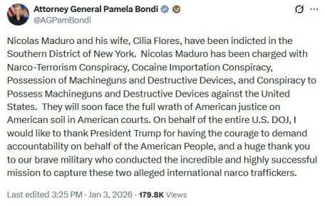 Президенту Венесуэлы Николасу Мадуро и его жене были предъявлены обвинения в южном округе Нью-Йорка