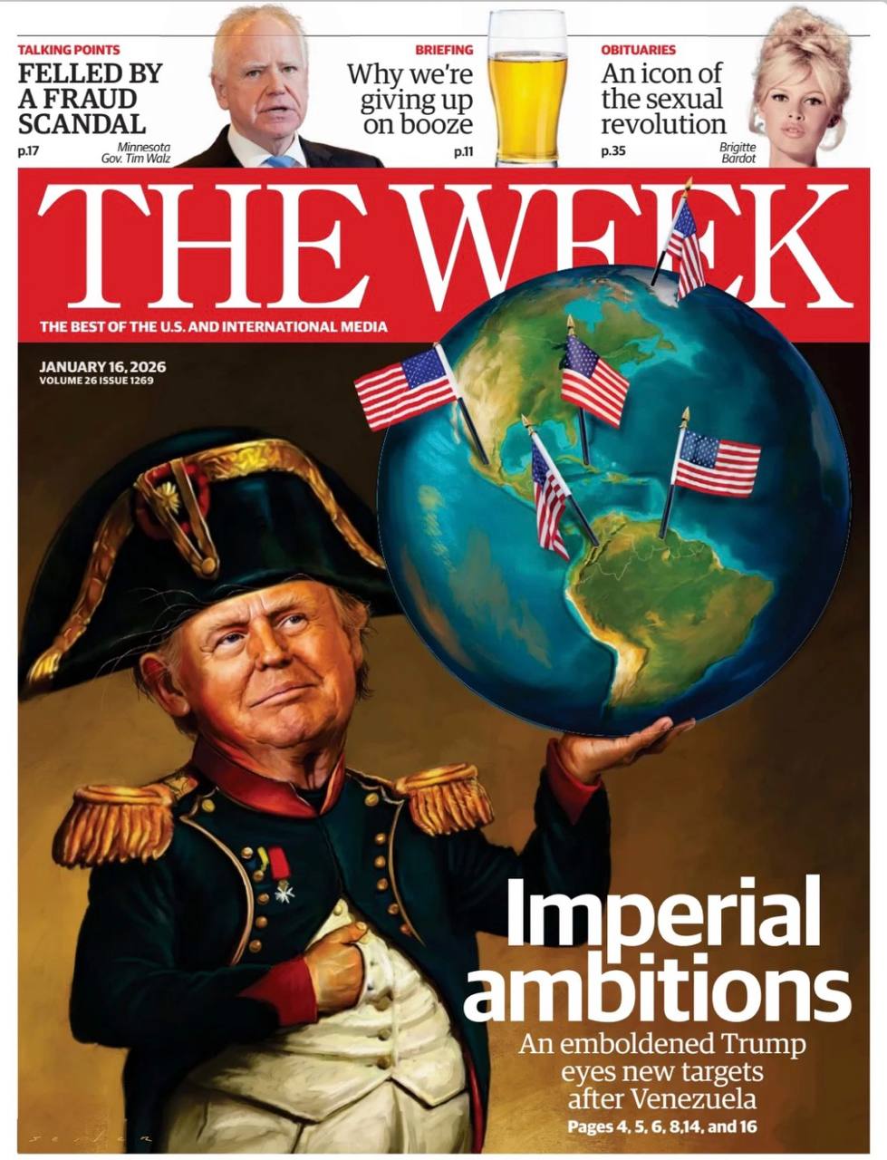 «Имперские амбиции». Так американский еженедельникThe Week рисует планы Трампа на захват власти на обоих американских континентах