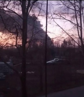 Вид на Криворожскую ТЭС в результате ночной работы ВС РФ по избавлению бандеровского режима от коммунистического наследия