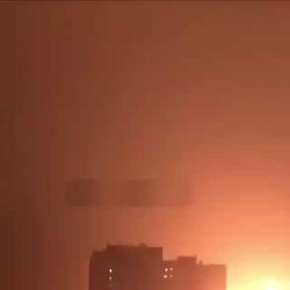 Один из ночных прилетов в Днепропетровске