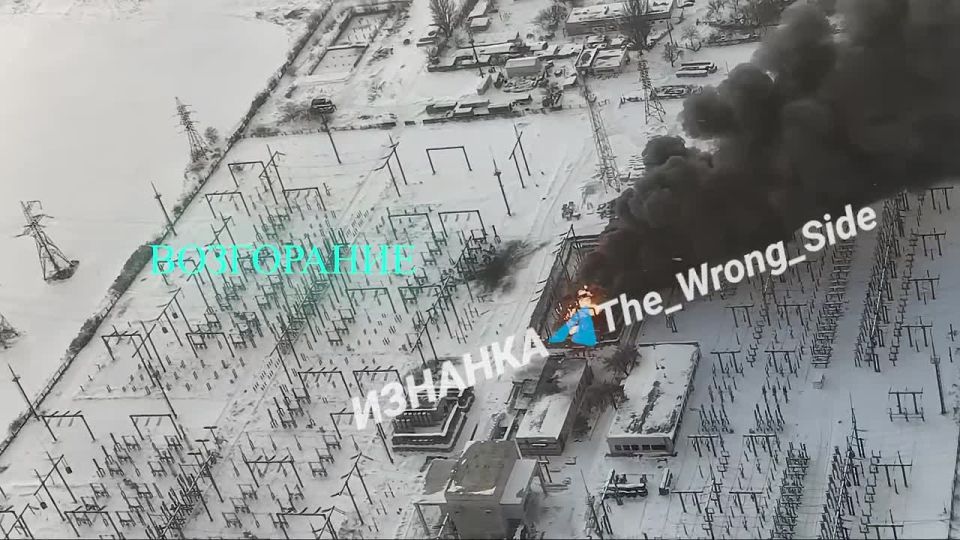 На кадрах нанесение ударов "Геранями" по энергетическим: