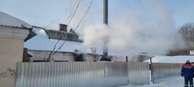 Сегодня в здании городской бани в Опочке произошло возгорание