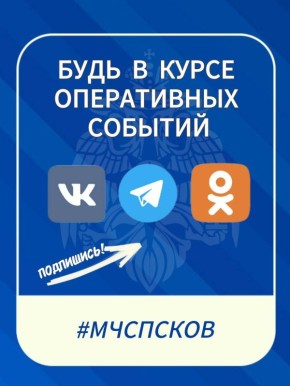 Не пропусти главное: подпишись на #МЧСПсков!