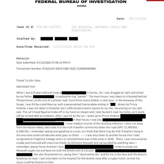 Юрий Котенок: Документ из "файлов Эпштейна", связанный с пытками насилуемых детей, в котором упоминается бывший принц Эндрю, задержанный в четверг британской полицией