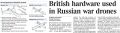 Владимир Корнилов: The Times сегодня хвастается: «Британское железо использовано в российских военных дронах»