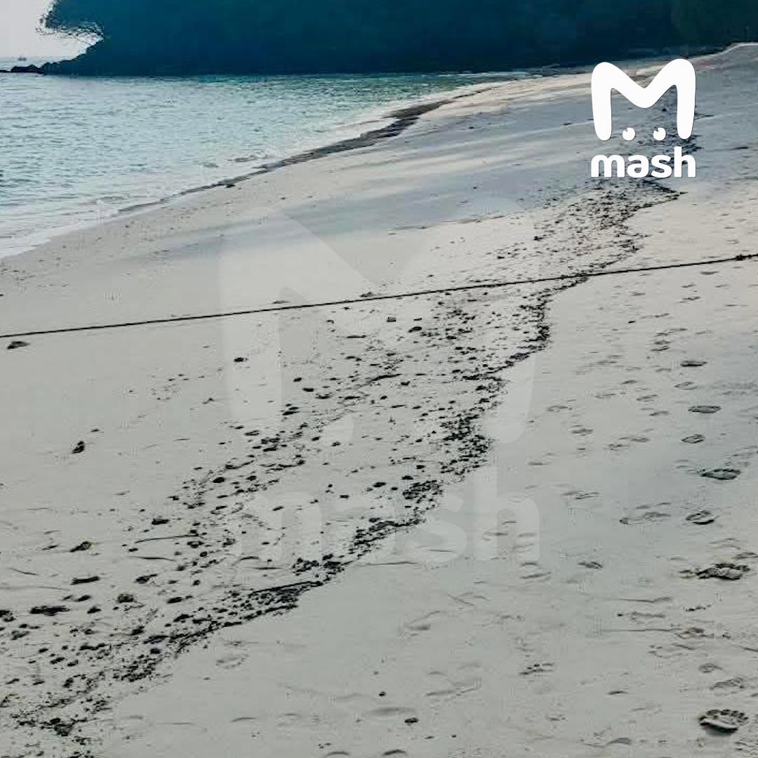 Сгустки мазута прибило к курортным точкам Пхукета — после крушения контейнеровоза Sealloyd Arc нефтепродукты лежат на самых популярных пляжах острова Сгустки мазута прибило к курортным точкам Пхукета — после крушения контейнеровоза Sealloyd Arc нефтепродукты лежат на самых популярных пляжах острова