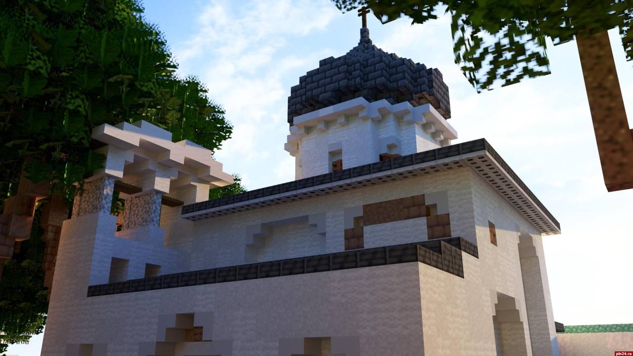 Мирожский монастырь воссоздали в Minecraft Мирожский монастырь воссоздали в Minecraft