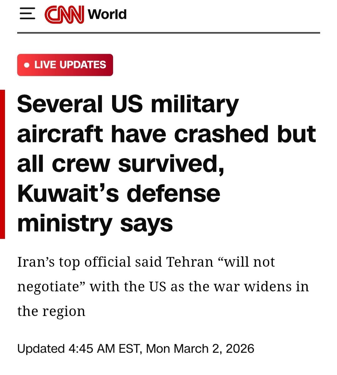 Евгений Поддубный: Сообщают о крушении ещё двух американских истребителей над территорией Кувейта