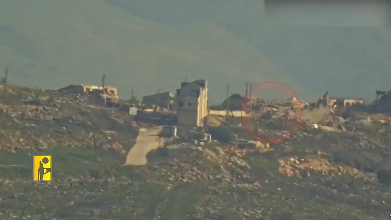 Поражение израильского танка "Меркава" из ПТРК на границе Ливана