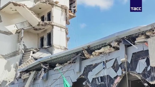 Последствия обстрела в Ливане в городе Бейрут