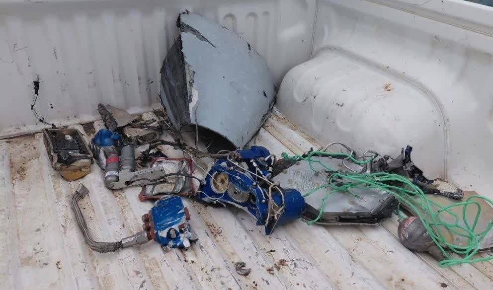 Фрагменты американского дрона сбитого в провинции Чахармахал и Бахтиария Фрагменты американского дрона сбитого в провинции Чахармахал и Бахтиария