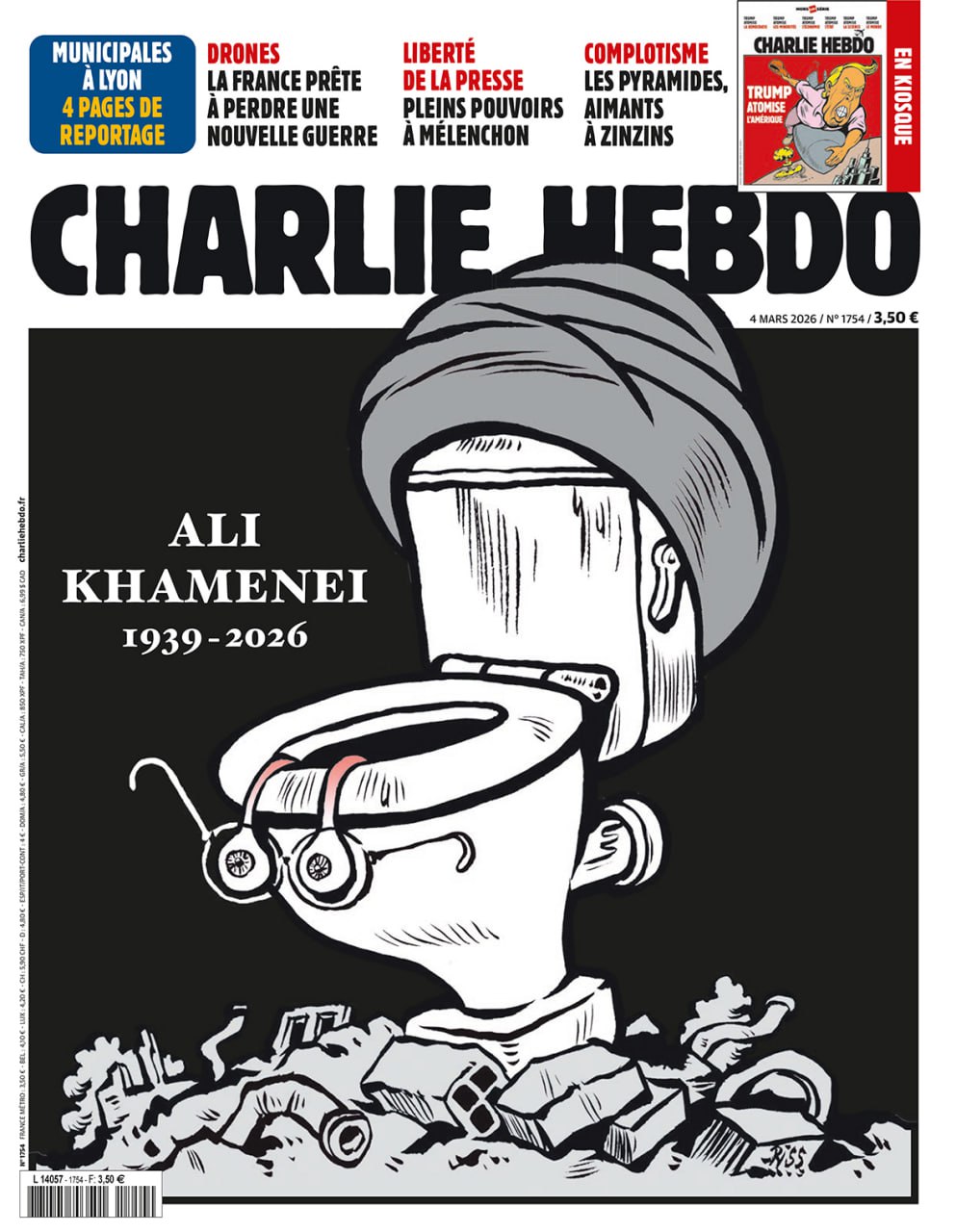 Обложка нового номера журнала Charlie Hebdo