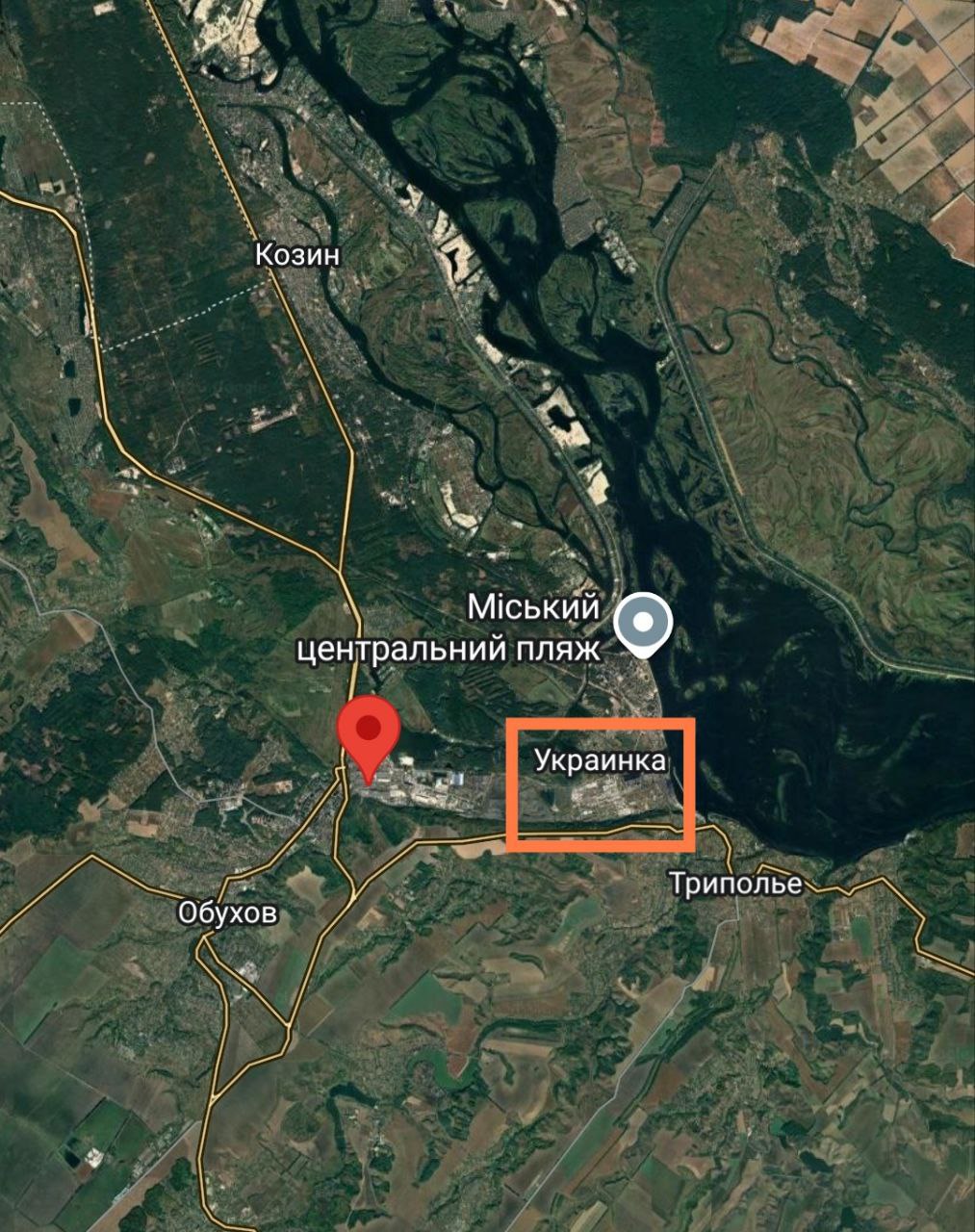 В районе Трипольской ТЭС вообще нет изменений В районе Трипольской ТЭС вообще нет изменений