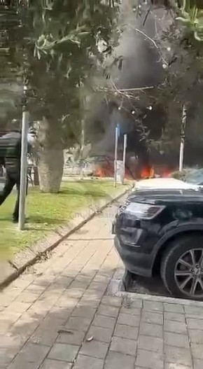 Падение осколков в различных местах Тель-Авива и Нетании на оккупированных территориях