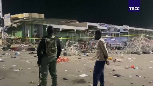 Обстановка на месте взрыва в Нигерии